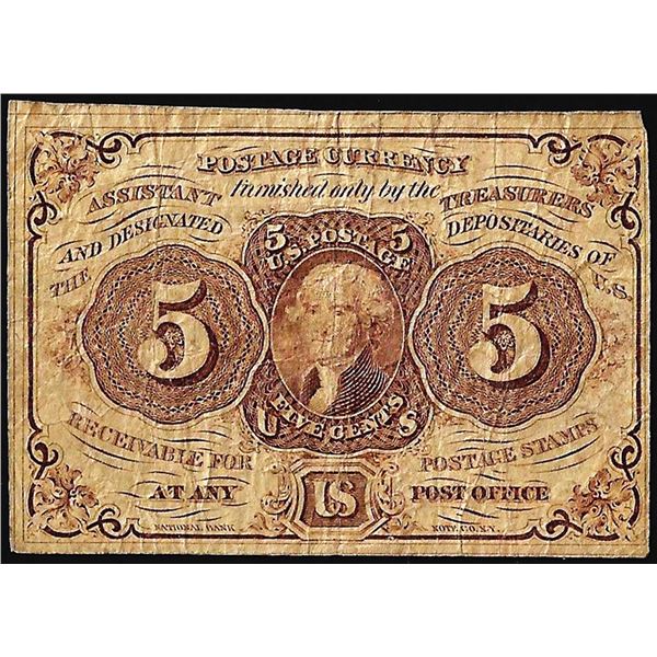 July 17, 1862 First Issue Five Cents Fractional Currency Note
