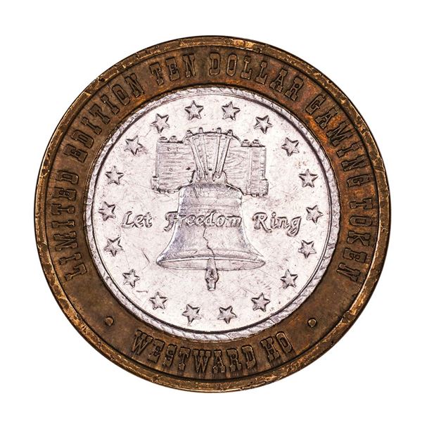 .999 Silver Westward Ho Casino Las Vegas $10 Casino Limited Edition Gaming Token