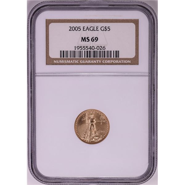 2005 $5 American Gold Eagle Coin NGC MS69