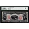 Image 1 : 1901 $10 Bison Legal Tender Note Fr.121m Mule Legacy Fine 15