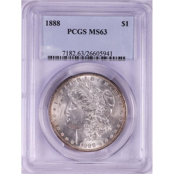1888 $1 Morgan Silver Dollar Coin PCGS MS63