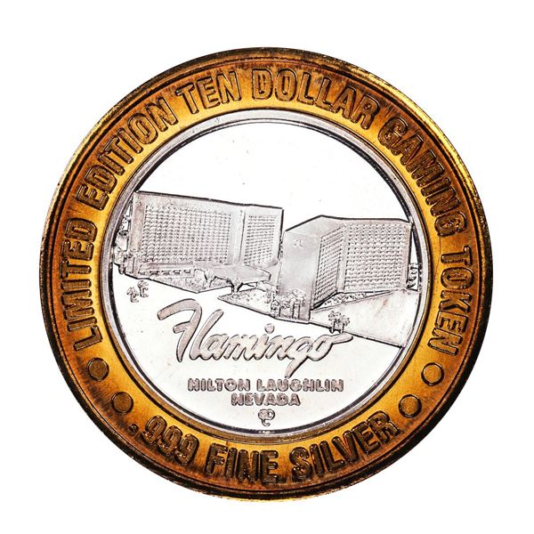 .999 Fine Silver Flamingo Casino Laughlin, NV $10 Limited Edition Gaming Token