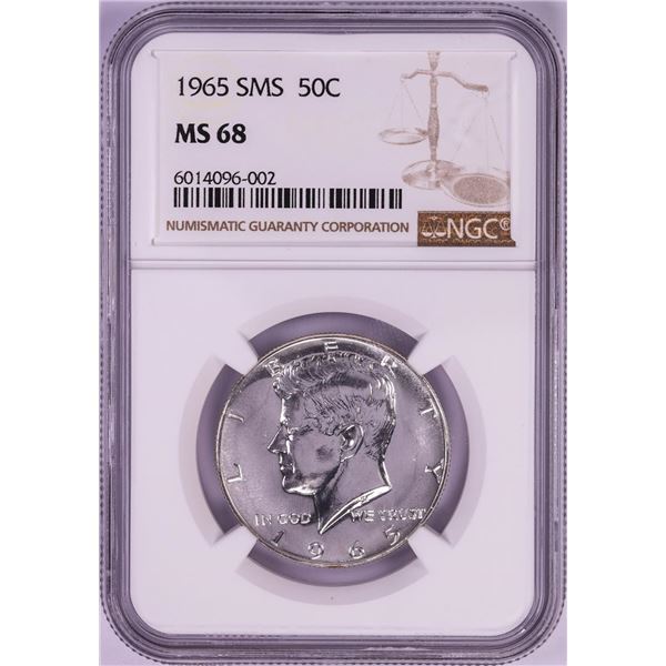 1965 SMS Kennedy Half Dollar Coin NGC MS68