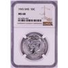 Image 1 : 1965 SMS Kennedy Half Dollar Coin NGC MS68
