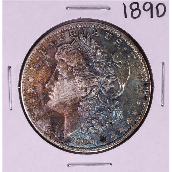 1890 $1 Morgan Silver Dollar Coin Amazing Toning