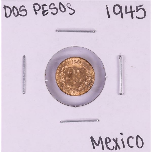 1945 Mexico Dos Pesos Gold Coin