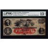 Image 1 : 1860's $4 Bank of Washington North Carolina Obsolete Note PMG Choice Fine 15 Net