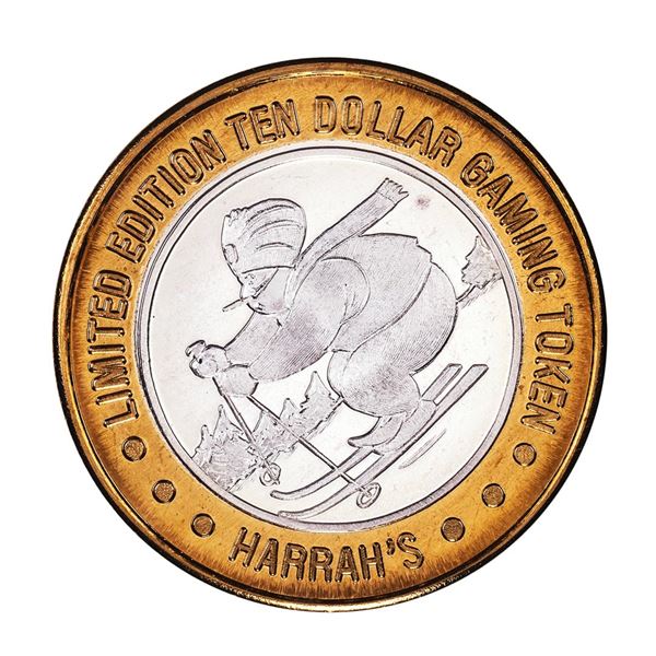.999 Silver Harrah's Casino Reno Nevada $10 Casino Limited Edition Gaming Token