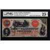 Image 1 : 1860's $20 Bank of Washington North Carolina Obsolete Note PMG Very Fine 25 Net