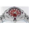 Image 9 : Rolex Ladies Stainless Steel Red Diamond & Ruby Datejust Wristwatch
