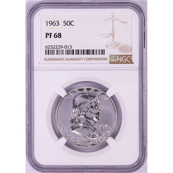 1963 Proof Franklin Half Dollar Coin NGC PF68