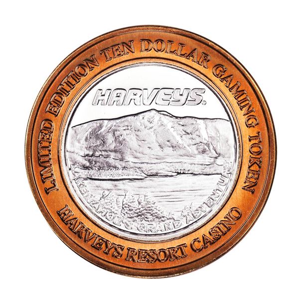 .999 Fine Silver Harveys Resort Lake Tahoe, Nevada $10 Limited Edition Gaming Token