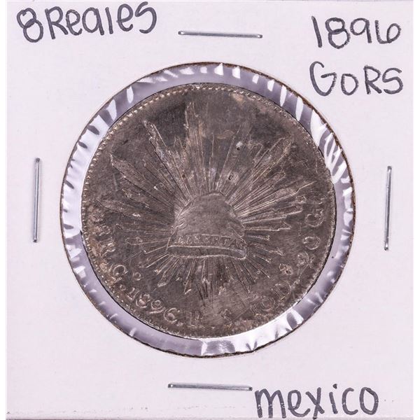 1896 Go RS Mexico 8 Reales Silver Coin