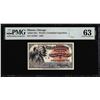 Image 1 : 1893 World's Columbian Exposition Ticket Indian Chief PMG Choice Uncirculated 63