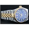 Image 4 : Rolex Men's Two Tone Blue Diamond Oyster Perpetual Datejust Wristwatch