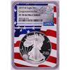 Image 1 : 2019-W $1 Proof American Silver Eagle Coin NGC PF70 Ultra Cameo Congratulations Flag