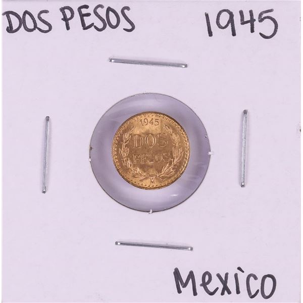 1945 Mexico Dos Pesos Gold Coin