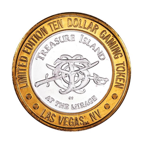 .999 Silver Las Vegas Club $10 Casino Limited Edition Gaming Token