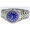 Image 8 : Rolex Stainless Steel Blue String Diamond Oyster Perpetual Datejust Wristwatch