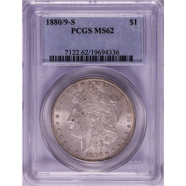 1880/9-S $1 Morgan Silver Dollar Coin PCGS MS62