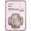 Image 1 : 1881-S $1 Morgan Silver Dollar Coin NGC MS63 Nice Toning