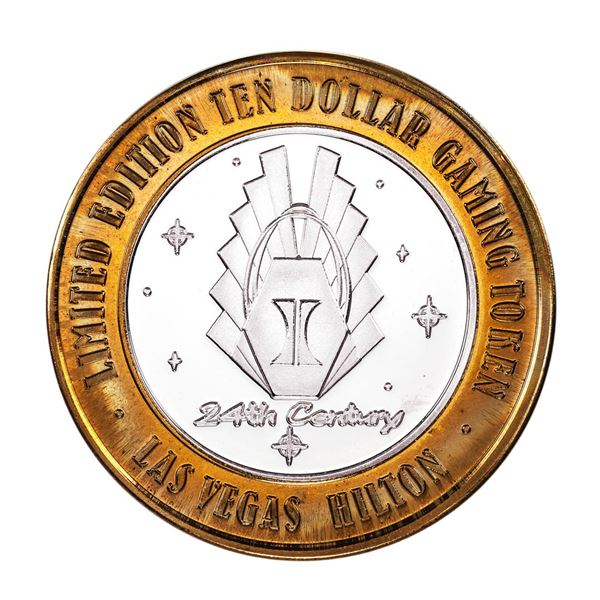 .999 Silver Hilton Las Vegas, Nevada $10 Casino Limited Edition Gaming Token