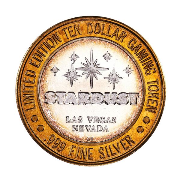 .999 Silver Stardust Resort Las Vegas, Nevada $10 Casino Limited Edition Gaming Token