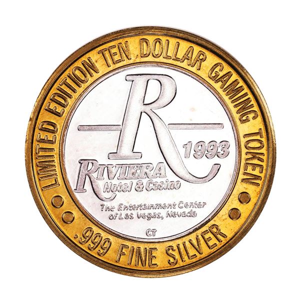 .999 Silver Riviera Hotel & Casino $10 Casino Limited Edition Gaming Token