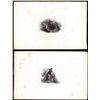 Image 1 : Lot of (2) 1800's Vignette from Original Proof Plates