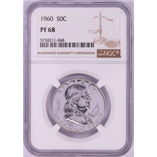 1960 Proof Franklin Half Dollar Coin NGC PF68