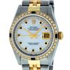 Image 2 : Rolex Men's Two Tone Mother Of Pearl Diamond & Sapphire Datejust Wristwatch