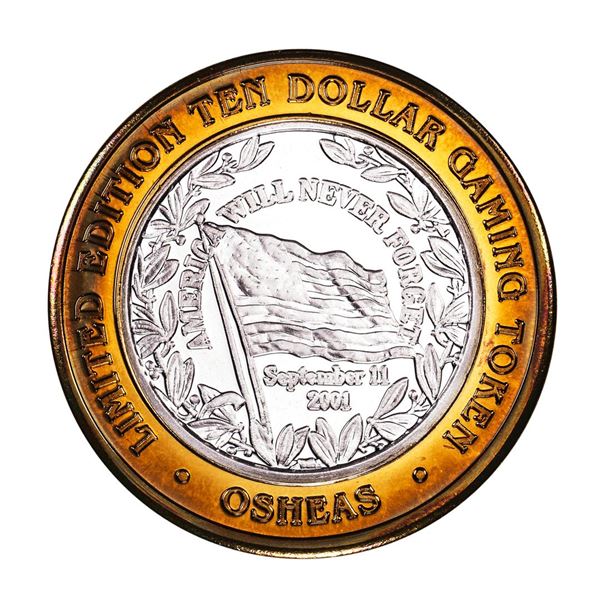 .999 Silver Osheas Casino Las Vegas, Nevada $10 Casino Limited Edition Gaming Token