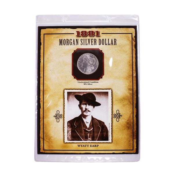1881-O $1 Morgan Silver Dollar Coin Wyatt Earp Legends of the Wild West
