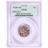 Image 1 : 1938-D/S Buffalo Nickel Coin PCGS MS65 Old Green Holder