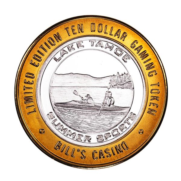 .999 Fine Silver Bill's Casino Lake Tahoe, Nevada $10 Limited Edition Gaming Token