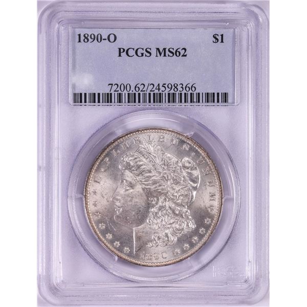 1890-O $1 Morgan Silver Dollar Coin PCGS MS62