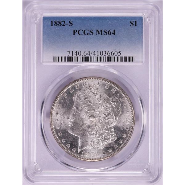 1882-S $1 Morgan Silver Dollar Coin PCGS MS64