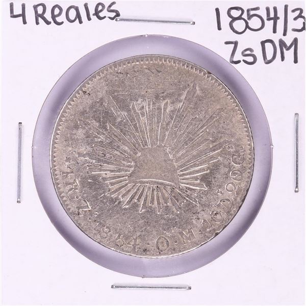 1854/3 ZsOM Mexico 4 Reales Silver Coin