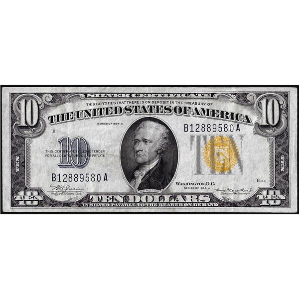 1934A $10 North Africa WWII Emergency Issue Silver Certificate Note