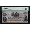 Image 1 : 1862-63 $100 Confederate States of America Note T-41 PMG Very Fine 25