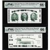 Image 1 : Set of Giori Test Note Washington & Lincoln Memorial PMG Gem Uncirculated 66EPQ