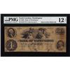Image 1 : 1860's $4 Bank of Washington North Carolina Obsolete Note PMG Choice Fine 12 Net