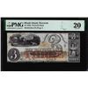 Image 1 : 1850's $3 The Warwick Bank Warwick, Rhode Island Obsolete Note PCGS Very Fine 20