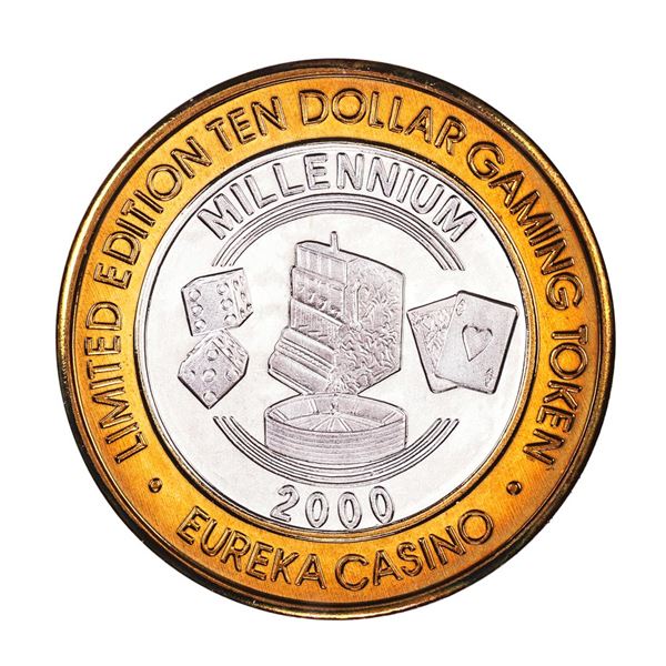 .999 Silver Eureka Casino Mesquite, NV $10 Limited Edition Gaming Token