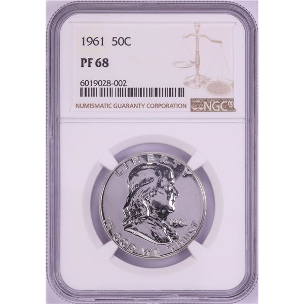 1961 Proof Franklin Half Dollar Coin NGC PF68