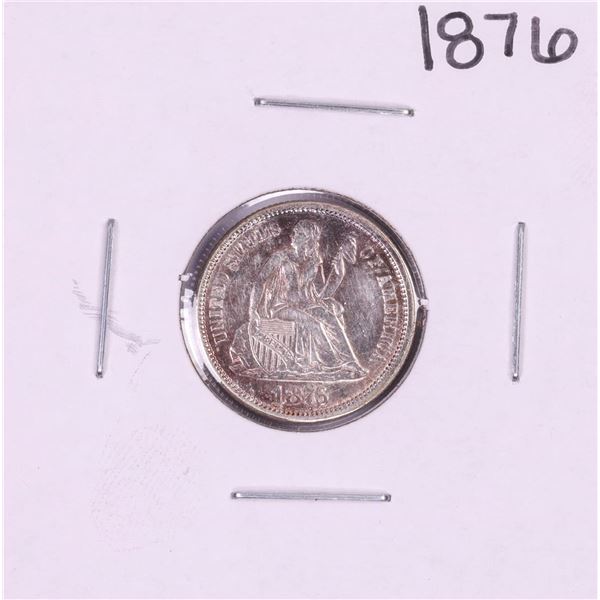 1876 Seated Liberty Dime Coin