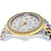 Image 9 : Rolex Men's Two Tone White 3 ctw Diamond Oyster Perpetual Datejust Wristwatch