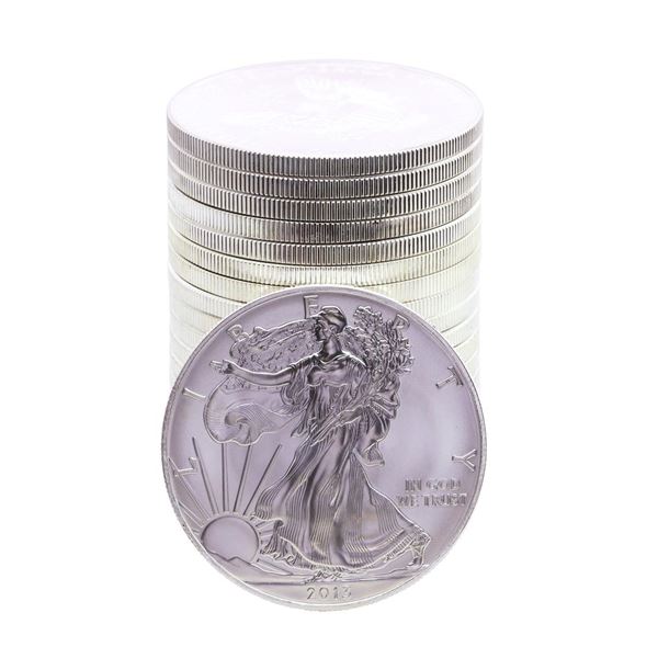 Roll of (20) Brilliant Uncirculated 2013 $1 American Silver Eagle Coins