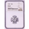 Image 1 : 1957 Proof Roosevelt Dime Coin NGC PF69
