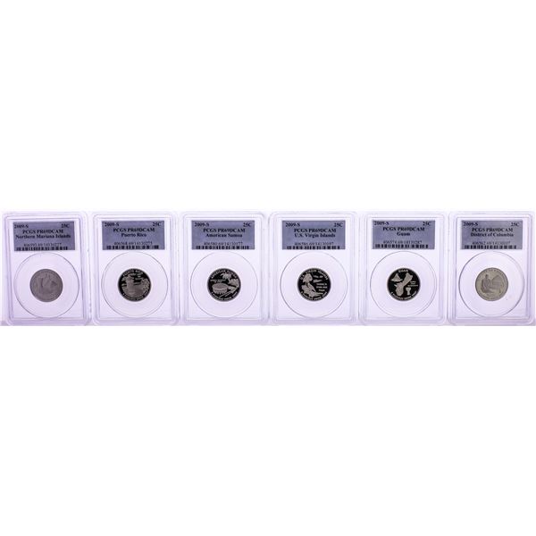 Set of (6) 2009-S Proof State Quarter Coins PCGS PR69DCAM